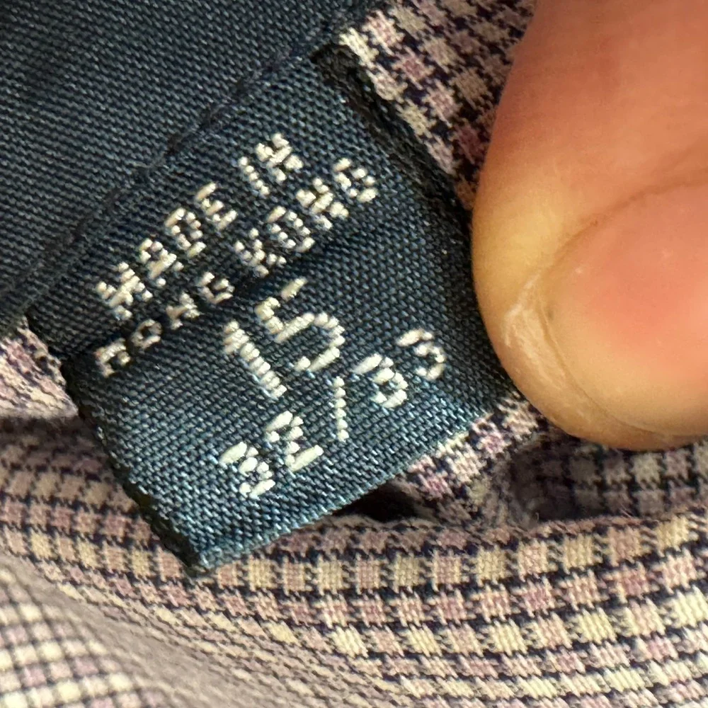 Polo Ralph Lauren Shirt Mens 15 32/33 Andrew Purple Plaid Long Sleeve Button